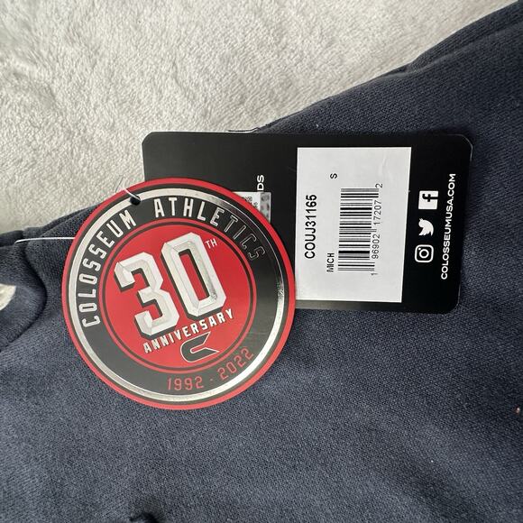 Colosseum Michigan Wolverines Jacket Womens SMALL Fleece Hooded Snap Blue Gray - Picture 3 of 12